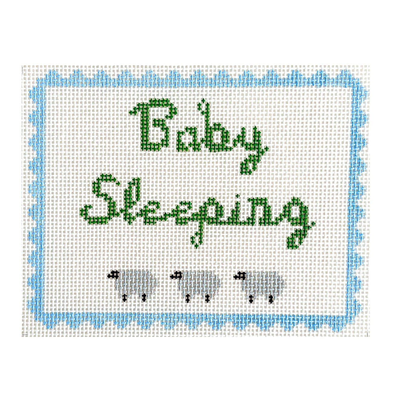 Baby Sleeping 18M   Blue Painted Canvas Goodpoint Needlepoint  - 1