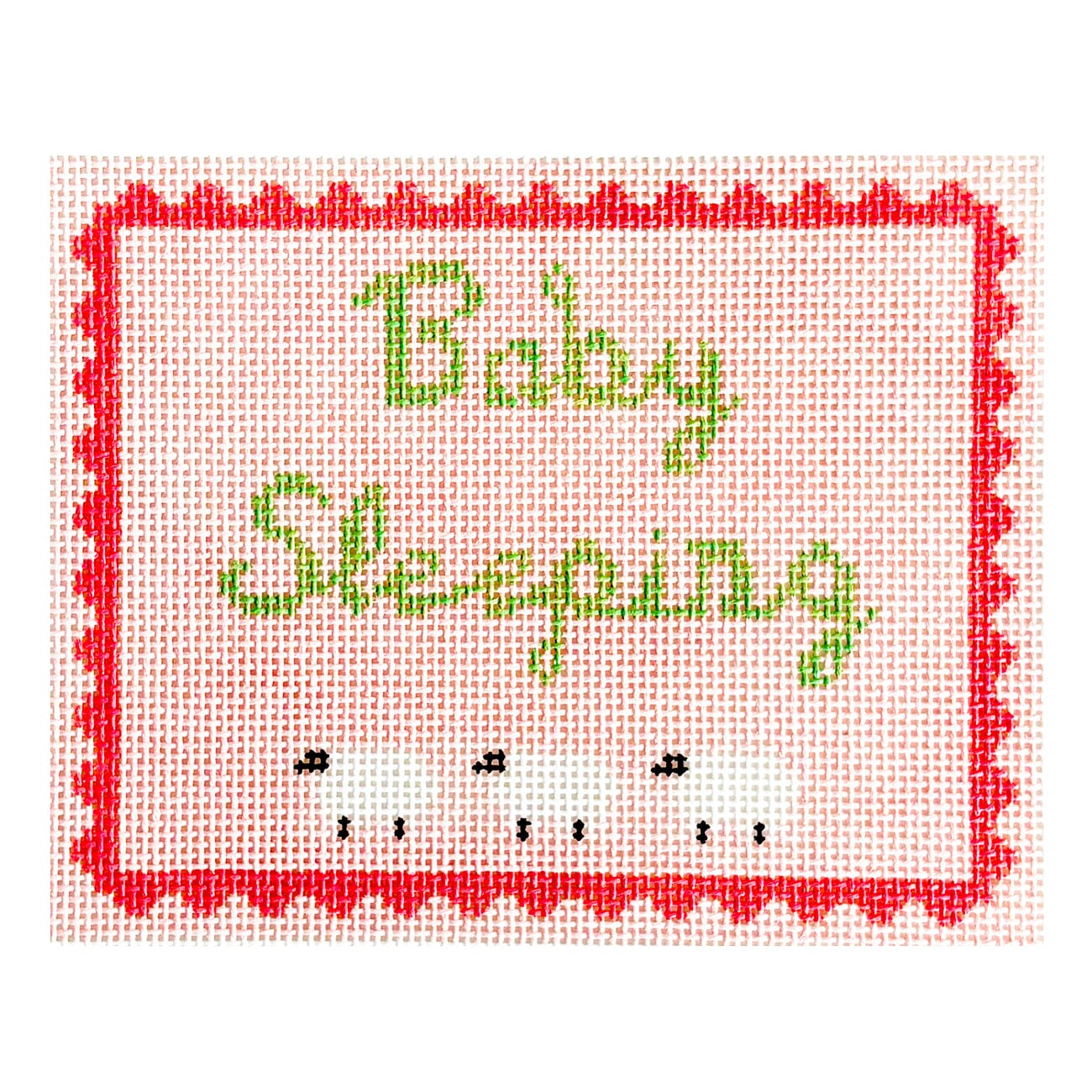 Baby Sleeping 18M   Pink Painted Canvas Goodpoint Needlepoint  - 1