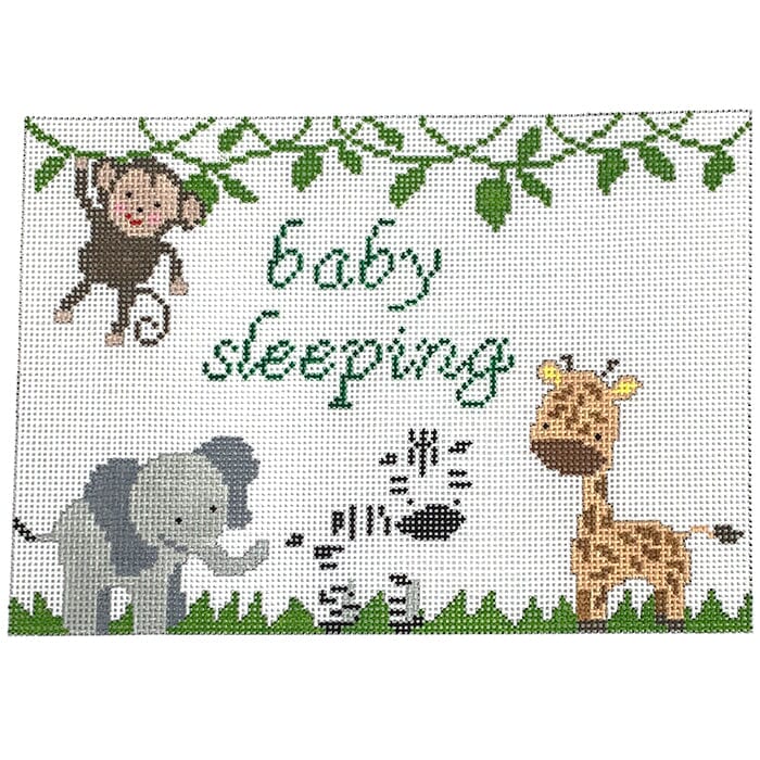 Baby Sleeping Jungle Painted Canvas Kristine Kingston 
