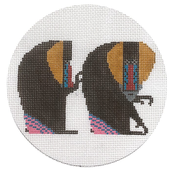 Backscratchin Baboondocks Ornament Painted Canvas Charley Harper  - 1