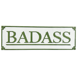 Badass   Green Painted Canvas Ann Kaye Studio 
