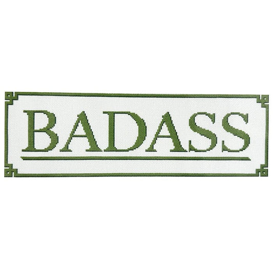 Badass - Green Painted Canvas Ann Kaye Studio 