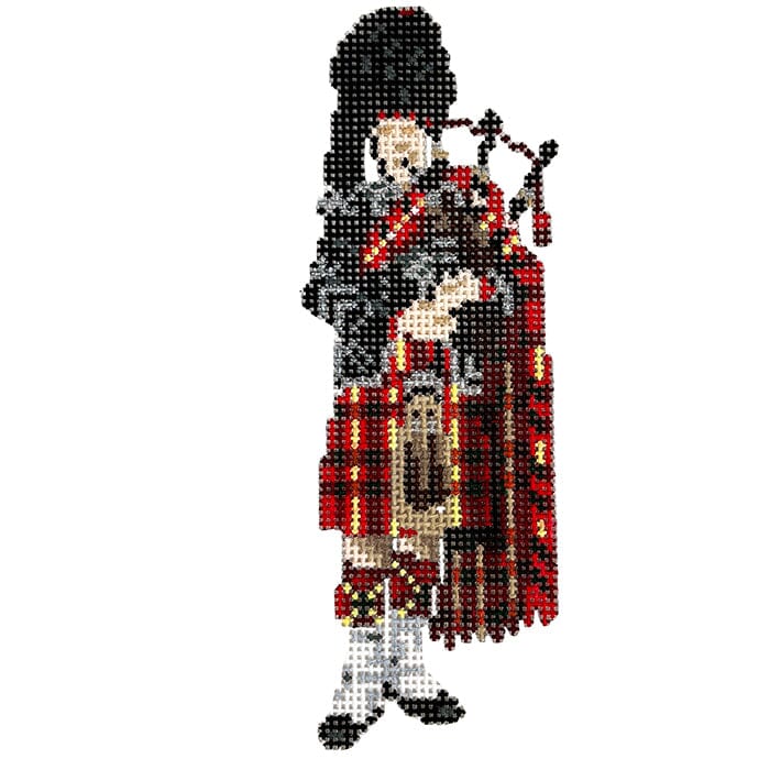 Bagpiper Front Painted Canvas The Gingham Stitchery  - 1