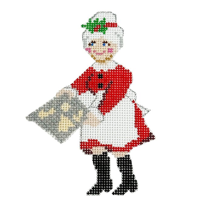 Baking Mrs. Claus - Hobby Santas Painted Canvas Atlantic Blue Canvas 