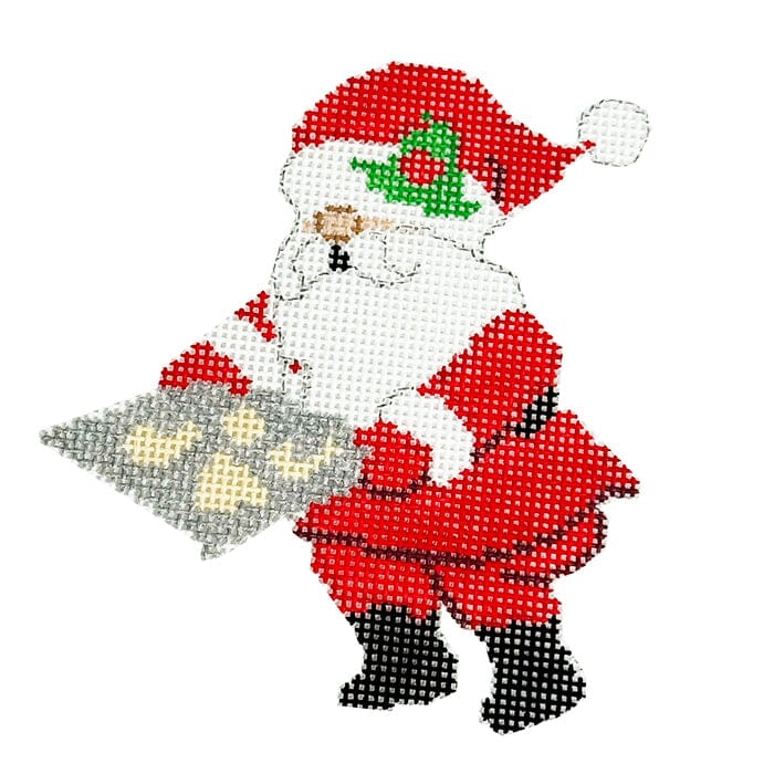 Baking Santa   Hobby Santas Painted Canvas Atlantic Blue Canvas  - 1