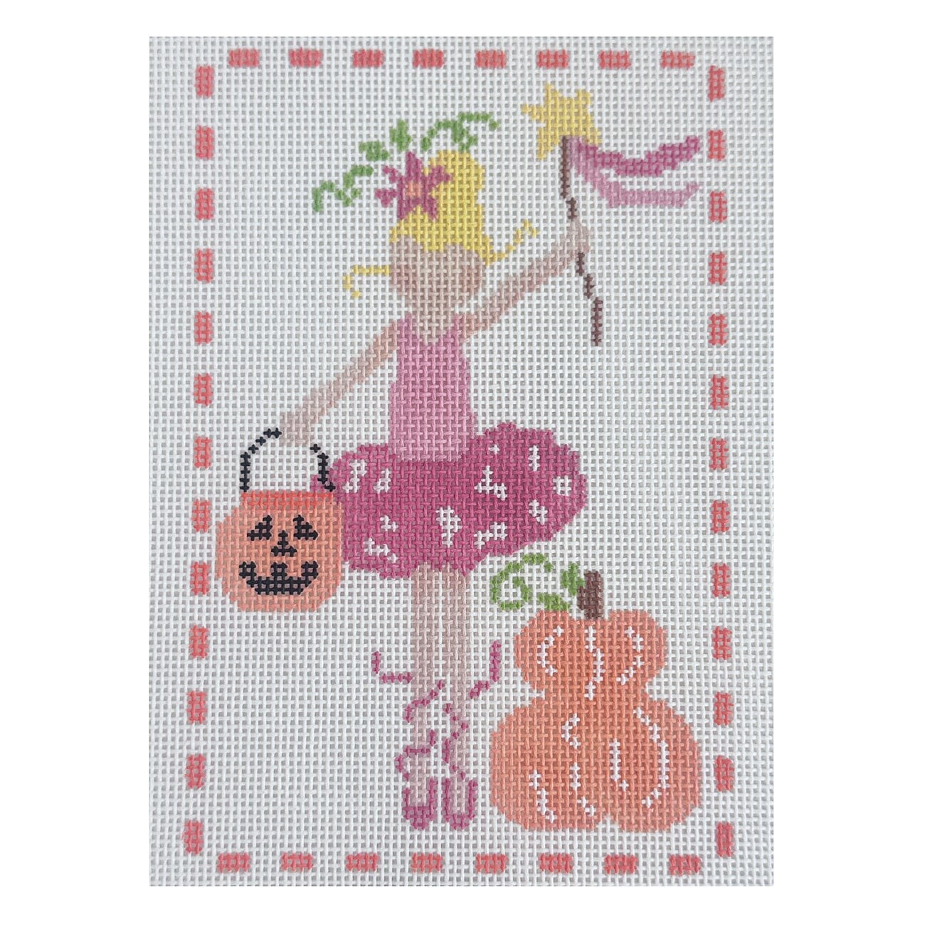Ballerina Halloween Painted Canvas Walker's Needlepoint  - 1