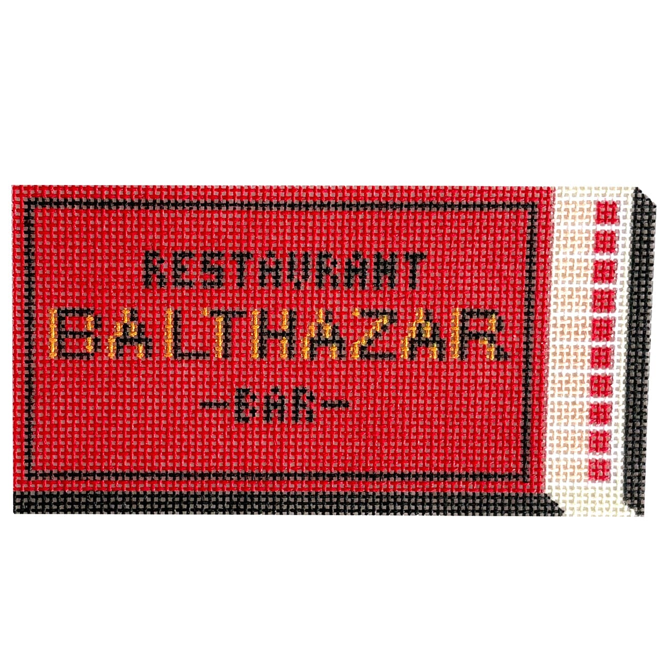 Balthazar Matchbox Ornament Painted Canvas Spruce Street Studio 
