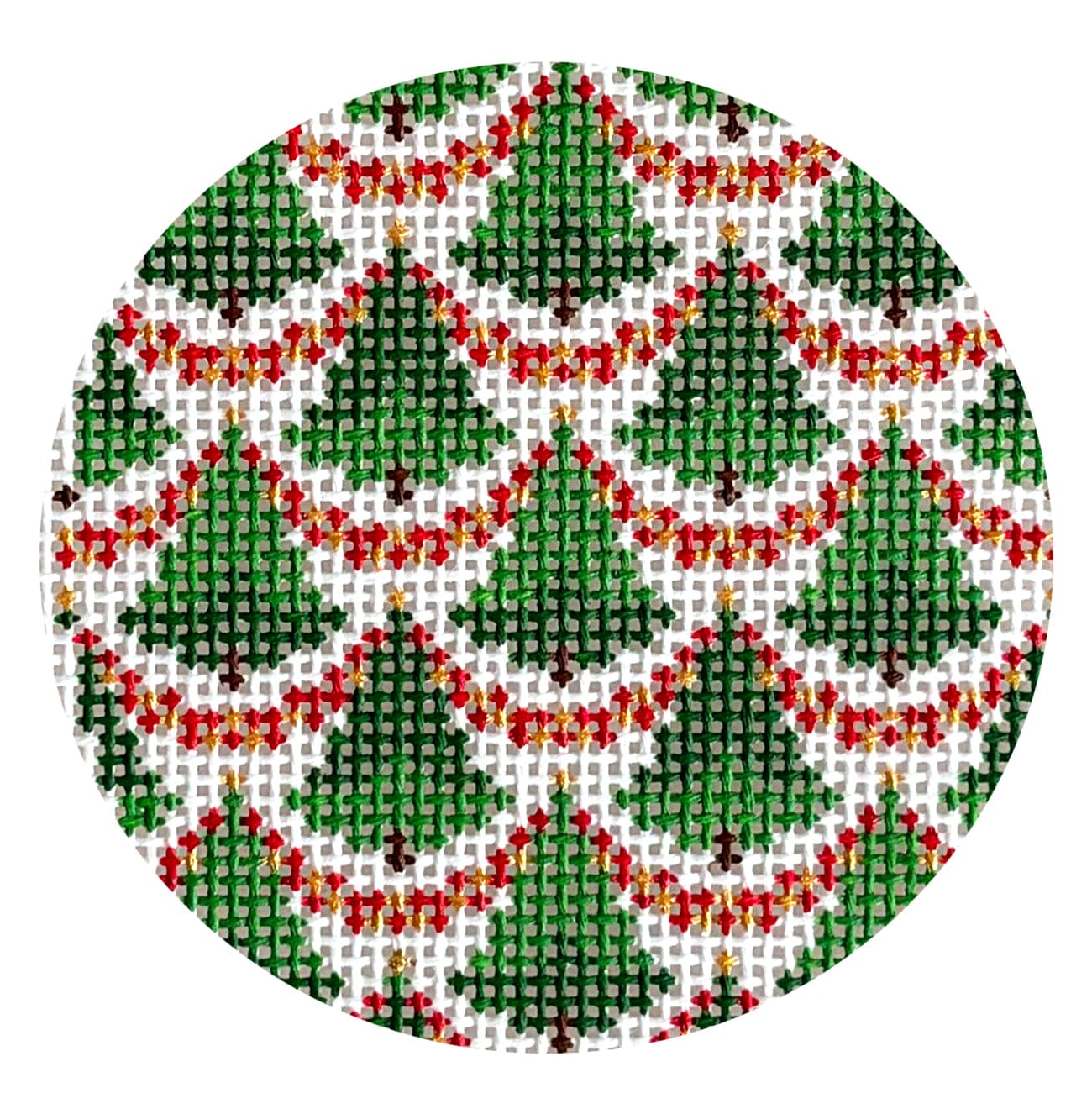 Bargello Christmas Tree Ornament on 18 Printed Canvas Tew Designs  - 1