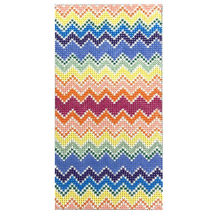 Bargello Eyeglass Case Painted Canvas Anne Fisher Needlepoint LLC 