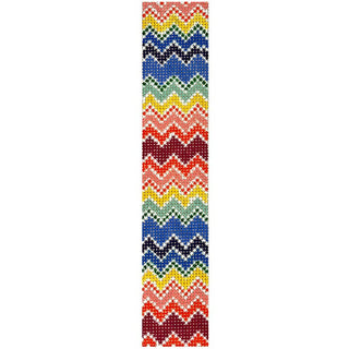 Bargello Keyfob Painted Canvas Anne Fisher Needlepoint LLC 
