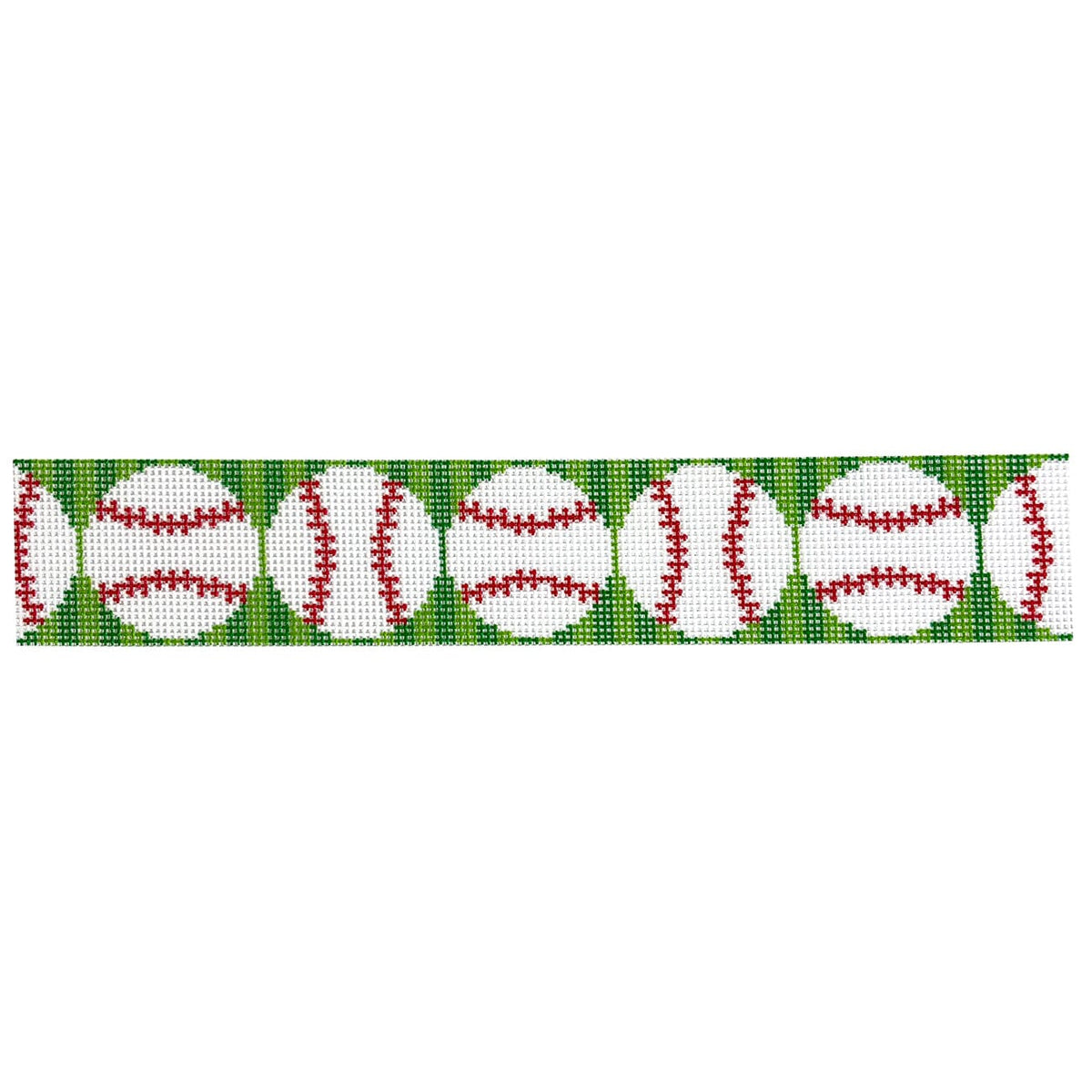 Baseball Key Fob Printed Canvas Nash & Daughters  - 1