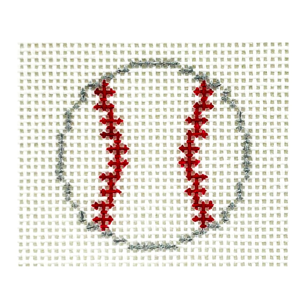 Baseball Mini Painted Canvas MF Needlepoint  - 1