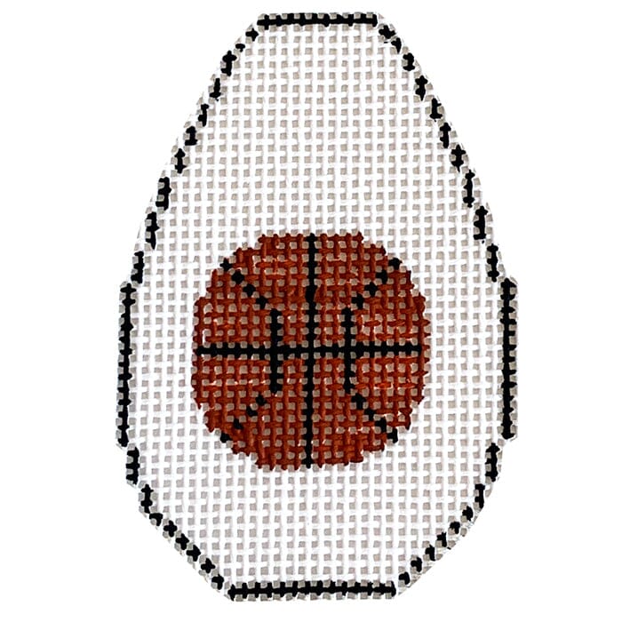 Basketball Key Chain Painted Canvas The Meredith Collection  - 1