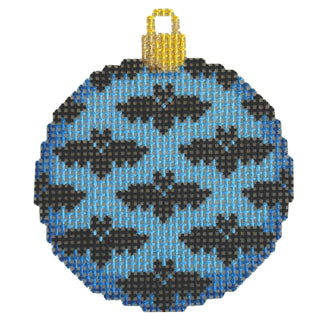 Bats Mini Ball/Blue Printed Canvas Two Sisters Needlepoint 
