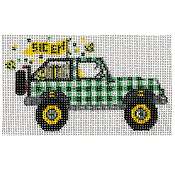 Baylor Jeep Painted Canvas Wipstitch Needleworks 