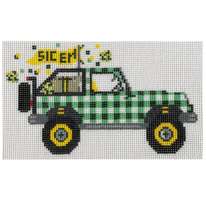 Baylor Jeep Painted Canvas Wipstitch Needleworks  - 1