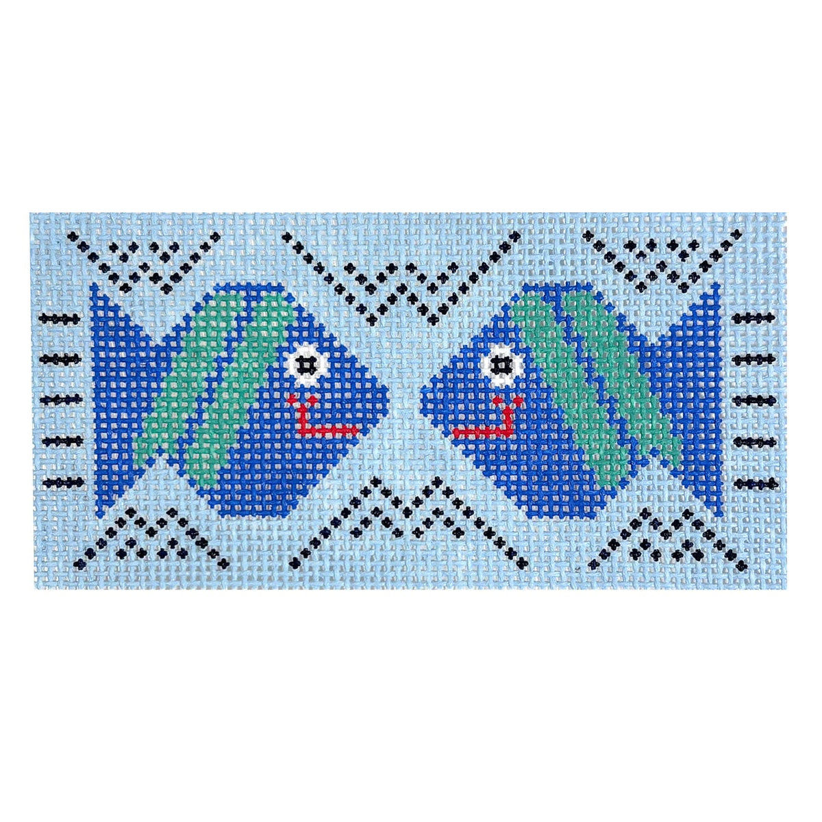 Bayside Fish Painted Canvas Frances Mary Needlepoint  - 1