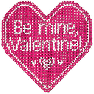 Be Mine, Valentine! Painted Canvas Stitch Rock Designs 
