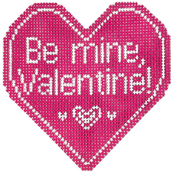 Be Mine, Valentine! Painted Canvas Stitch Rock Designs 
