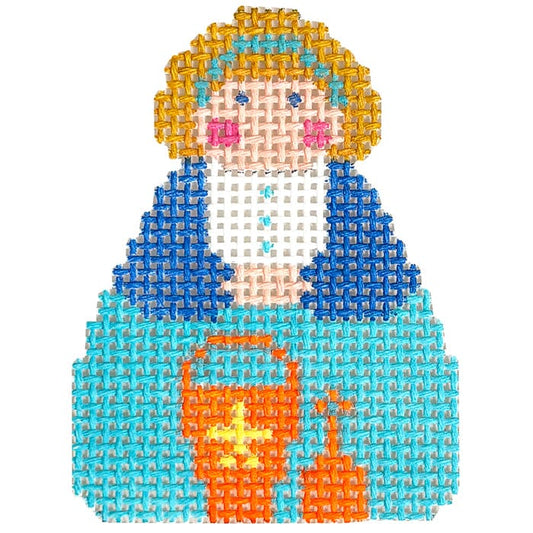 Beach Angel Ornament Painted Canvas Stitch-Its 