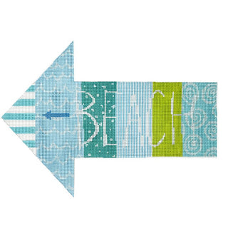 Beach Arrow Painted Canvas Pippin 
