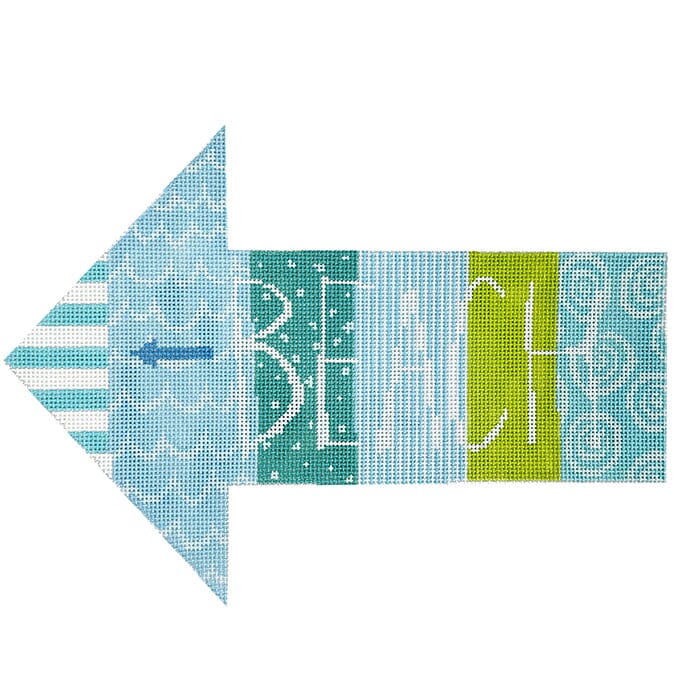 Beach Arrow Painted Canvas Pippin 
