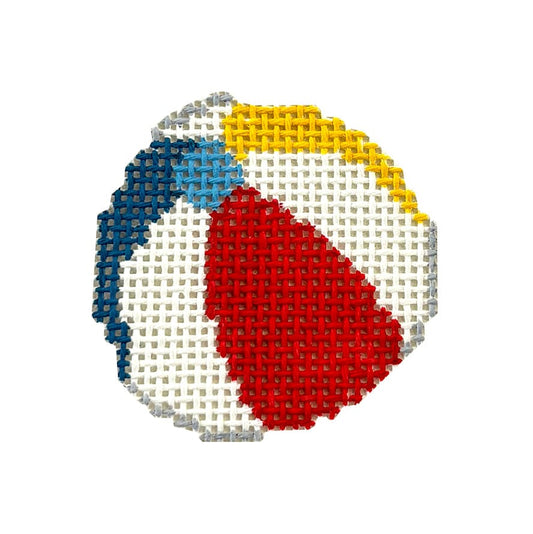 Beach Ball Mini Painted Canvas Meg Francez Needlepoint 