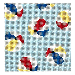 Beach Balls Square Painted Canvas Love MHB Studio 
