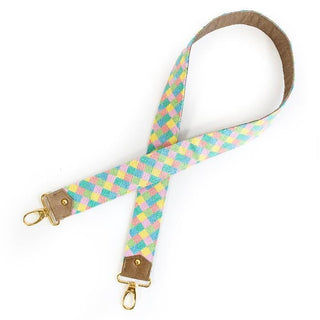 Beach Harlequin Crossbody Strap Printed Canvas Two Sisters Needlepoint 
