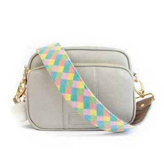 Beach Harlequin Crossbody Strap Printed Canvas Two Sisters Needlepoint 

