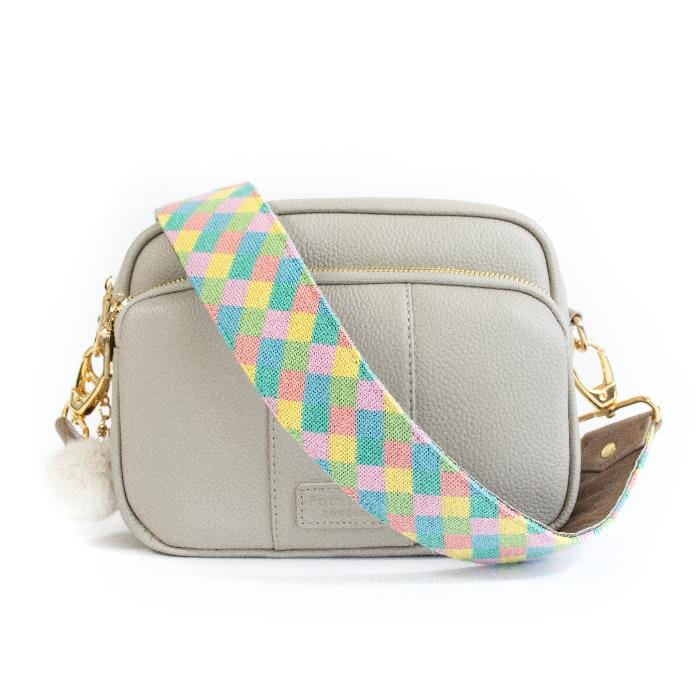 Beach Harlequin Crossbody Strap Printed Canvas Two Sisters Needlepoint 
