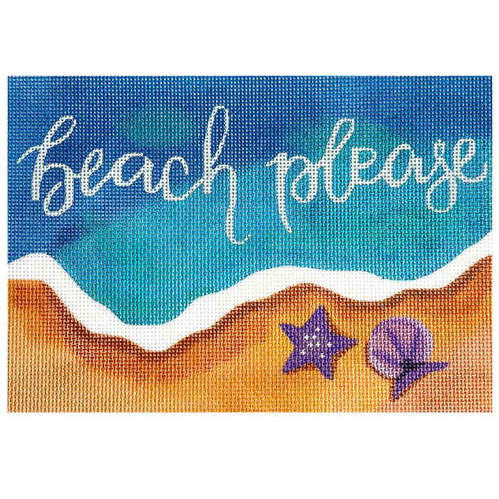 Beach, Please Painted Canvas Madeleine Elizabeth 