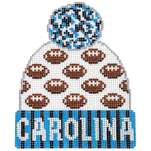 Beanie - Carolina Panthers Football Painted Canvas Lauren Bloch Designs 