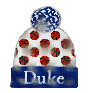 Beanie   Duke Basketball Painted Canvas Lauren Bloch Designs 
