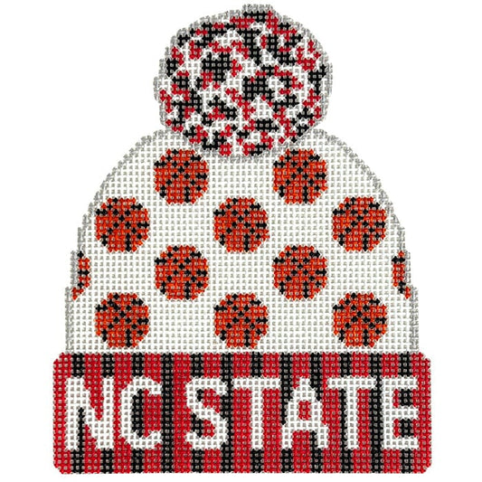 Beanie - NC State Basketball Painted Canvas Lauren Bloch Designs 