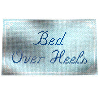 Bed Over Heels Pillow Printed Canvas SLS Needlepoint 
