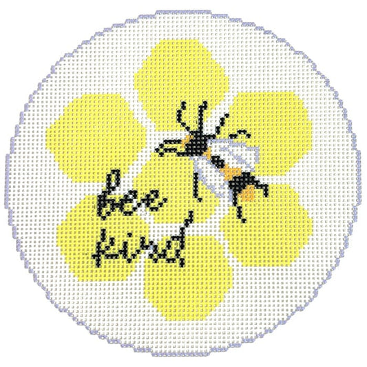Bee Kind Round Painted Canvas KCN Designers 