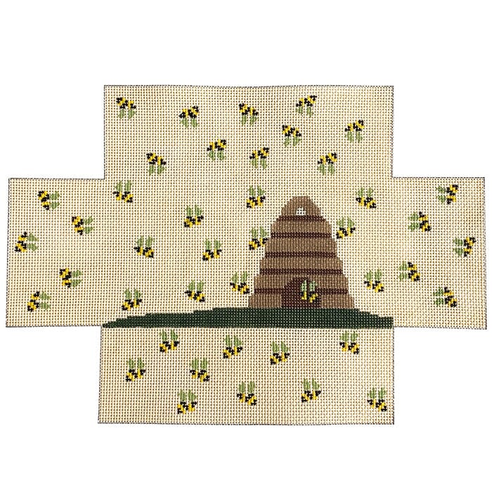 Bee Skep Brick Cover on 13 Painted Canvas J. Child Designs  - 1