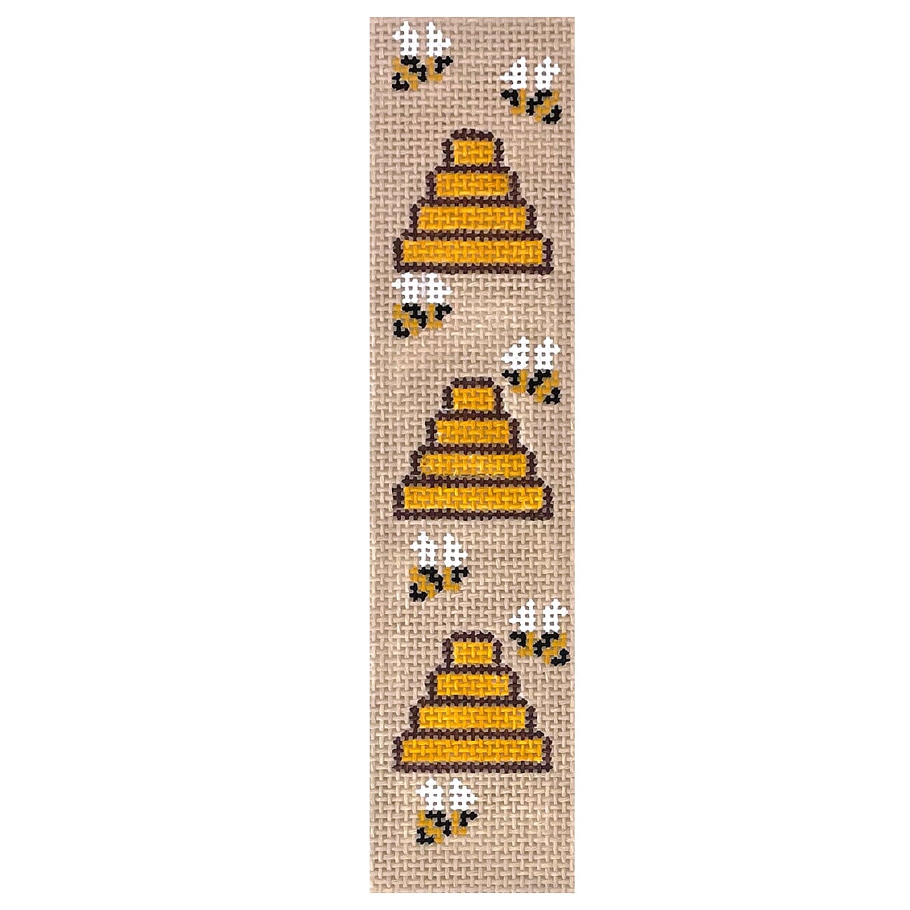 Bee Skeps Bookmark Painted Canvas J. Child Designs  - 1