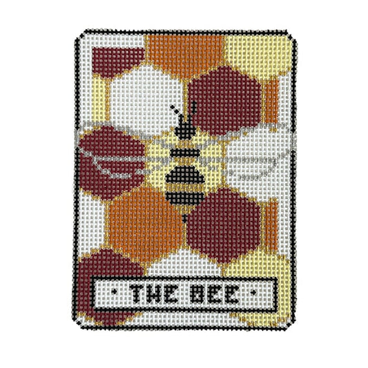 Bee Tarot Card Painted Canvas Fire and Iris 