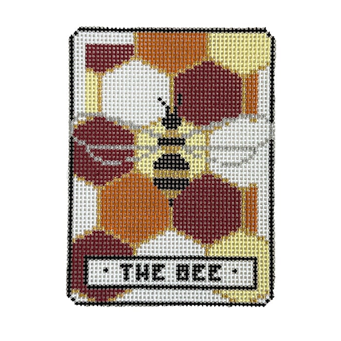 Bee Tarot Card Painted Canvas Fire and Iris 
