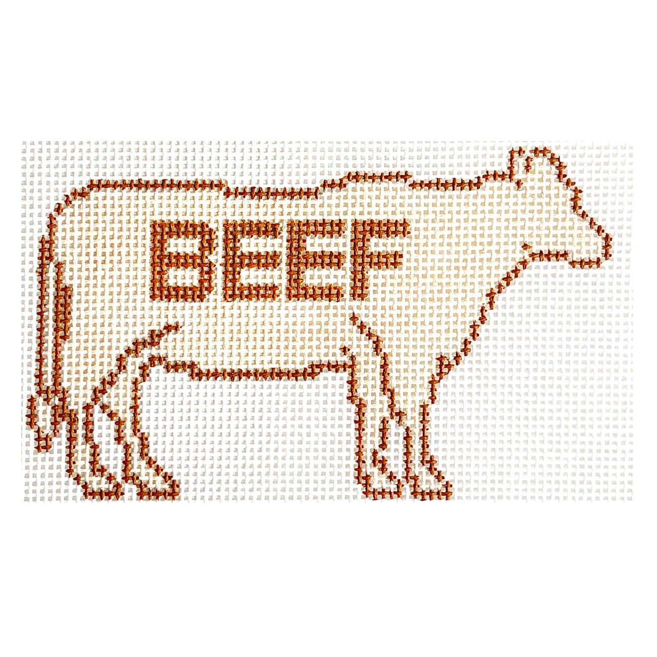 BEEF Cow Painted Canvas Atlantic Blue Canvas  - 1