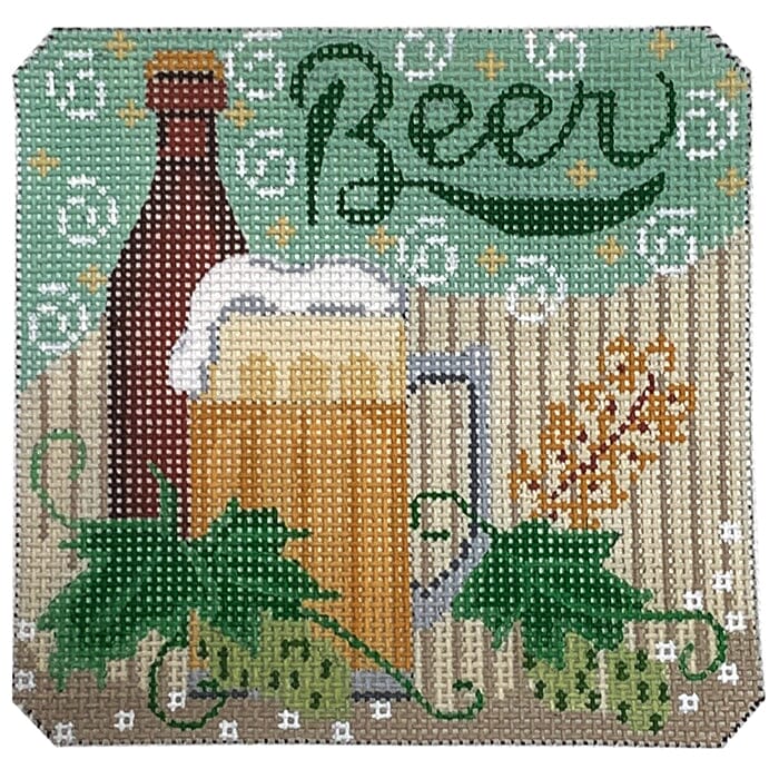 Beer Coaster Painted Canvas Danji Designs  - 1