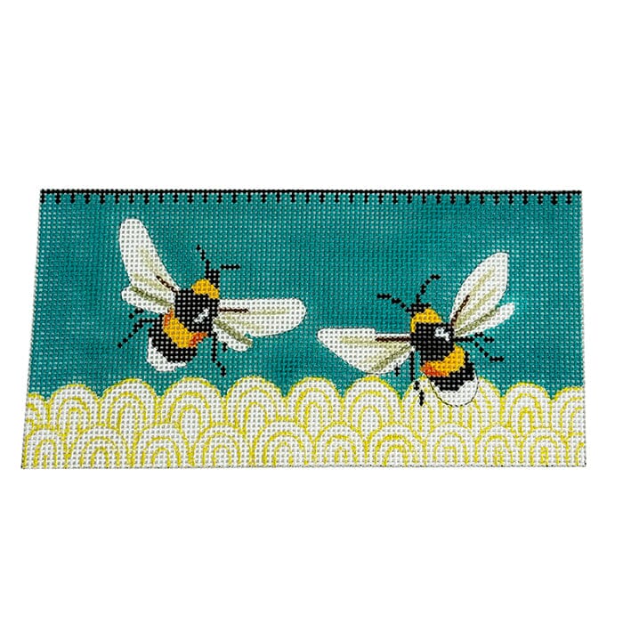 Bees on Blue Painted Canvas Colors of Praise  - 1