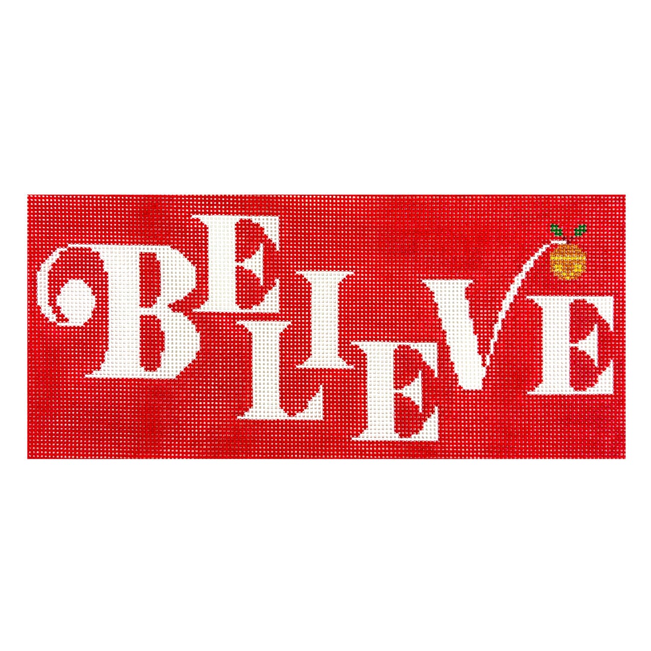 Believe on Red Painted Canvas Love MHB Studio  - 1