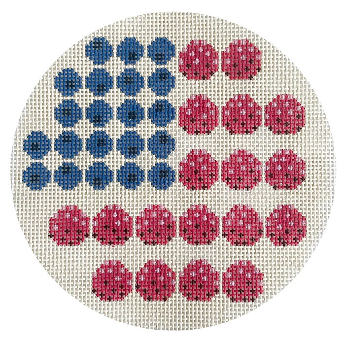Berry Flag Cake 3D Painted Canvas Rachel Donley 
