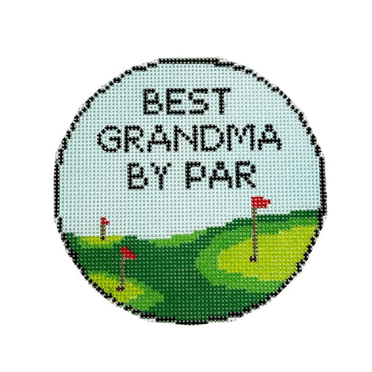 Best Grandma by Par Painted Canvas Atlantic Blue Canvas 