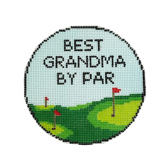 Best Grandma by Par Painted Canvas Atlantic Blue Canvas  - 1