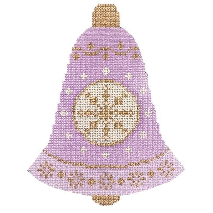 Betty's Bell Baubles - Lavender Painted Canvas Stitch Rock Designs 