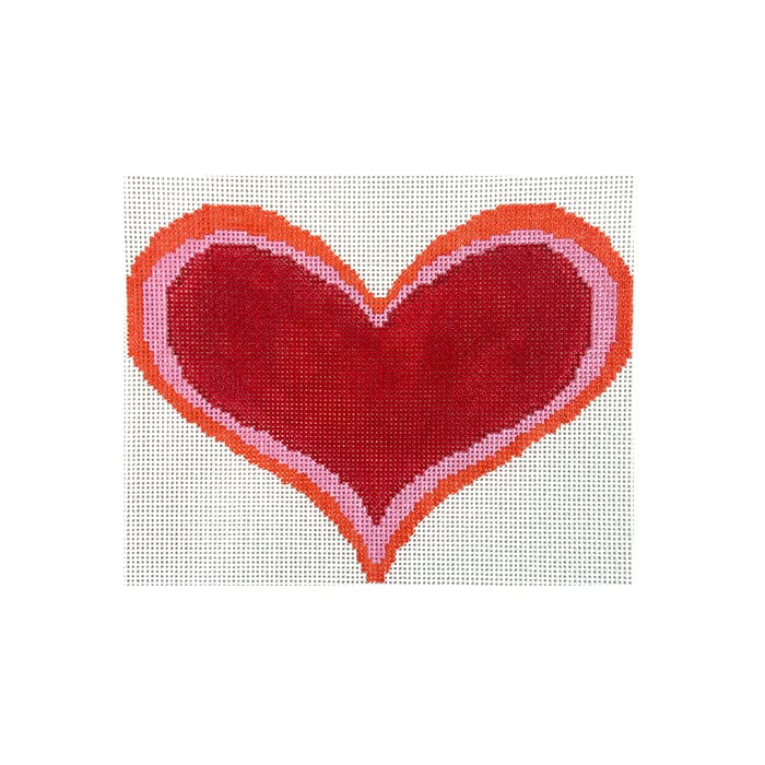 Big Heart Painted Canvas Initial K Studio  - 1